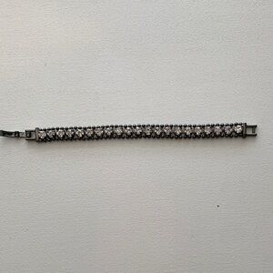 Stella & Dot Rhinestone Tennis Bracelet - Silver Crystal Accent